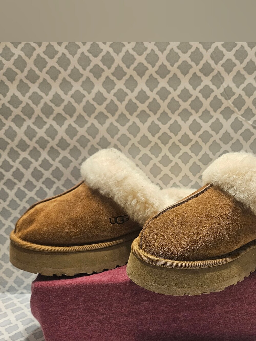 UGG Women's Chestnut Sheepskin Slip-On Shoes, 9